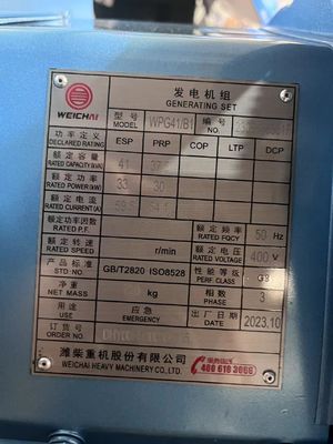 54A номинальный ток 1800RPM 37,5KVA Weichai дизельный генератор набор для большого аварийного резервного источника питания