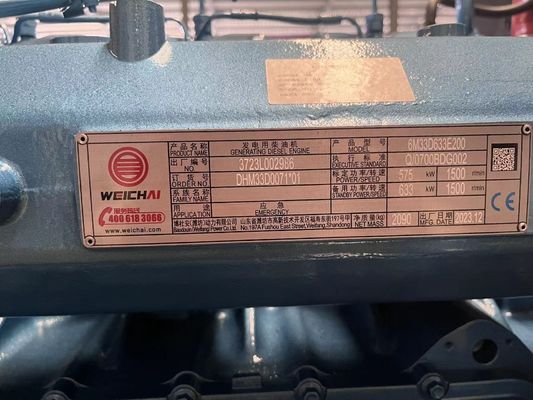 Тихий громкоговоритель 50Гц для дизельного генератора мощностью 500 кВт с системой охлаждения водой